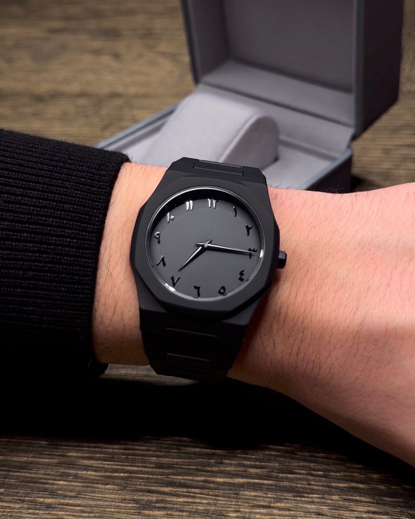 Arabic Matt Black Watch | Limited Edition